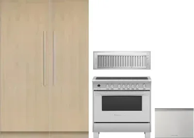 5 Piece Package Includes Refrigerator, Freezer, Range, Hood And Dishwasher